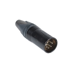 XLR NC5MXX 5-pin kabeldeel male zwart