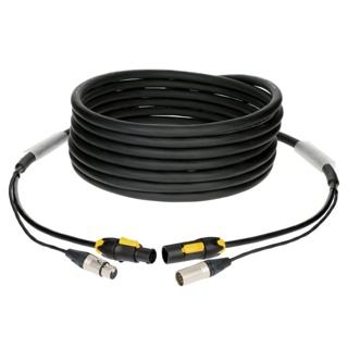 Combi kabel 3x1,5mm2 PowerCON TRUE1 XLR3 3m zwart