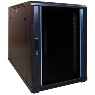 15U mini serverkast met glazen deur 600x1000x860mm