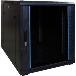12U mini serverkast met glazen deur 600x800x720mm