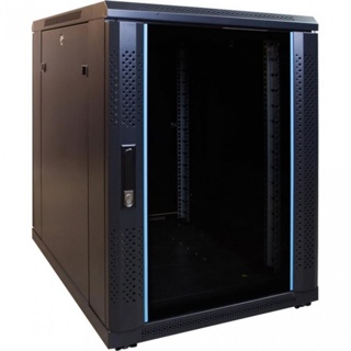 15U mini serverkast met glazen deur 600x800x860mm