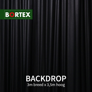 Bortex backdrop 320 g/m² 3m breed x 3,5m hoog