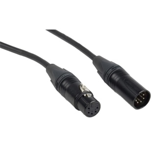 Neutrik XLR DMX kabel 5-pin proplex 0,5m zw.