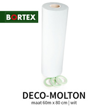 Bortex deco-molton op maat 60m x 80cm wit