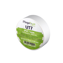 MegaTape PVC vloertape UT7 10m rol 19mm wit