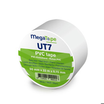 MegaTape PVC vloertape UT7 33m rol 50mm wit